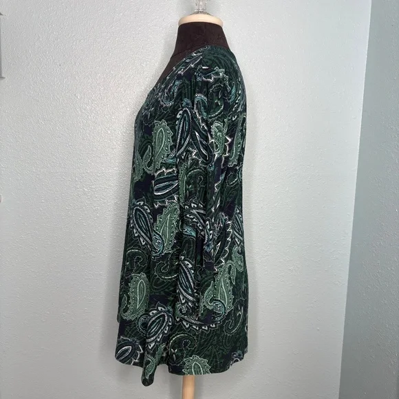 Croft & Barrow Plus Size Paisley Blouse - Picture 2 of 10